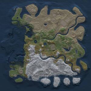 Thumbnail Rust Map: Procedural Map, Size: 4250, Seed: 15851134, 16 Monuments
