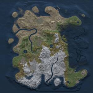 Thumbnail Rust Map: Procedural Map, Size: 3750, Seed: 480925, 15 Monuments