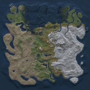 Thumbnail Rust Map: Procedural Map, Size: 5000, Seed: 450219, 17 Monuments
