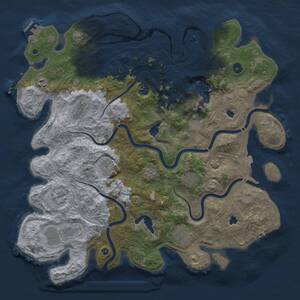 Thumbnail Rust Map: Procedural Map, Size: 4500, Seed: 140585, 16 Monuments