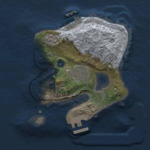 Thumbnail Rust Map: Procedural Map, Size: 2000, Seed: 1235475161, 5 Monuments