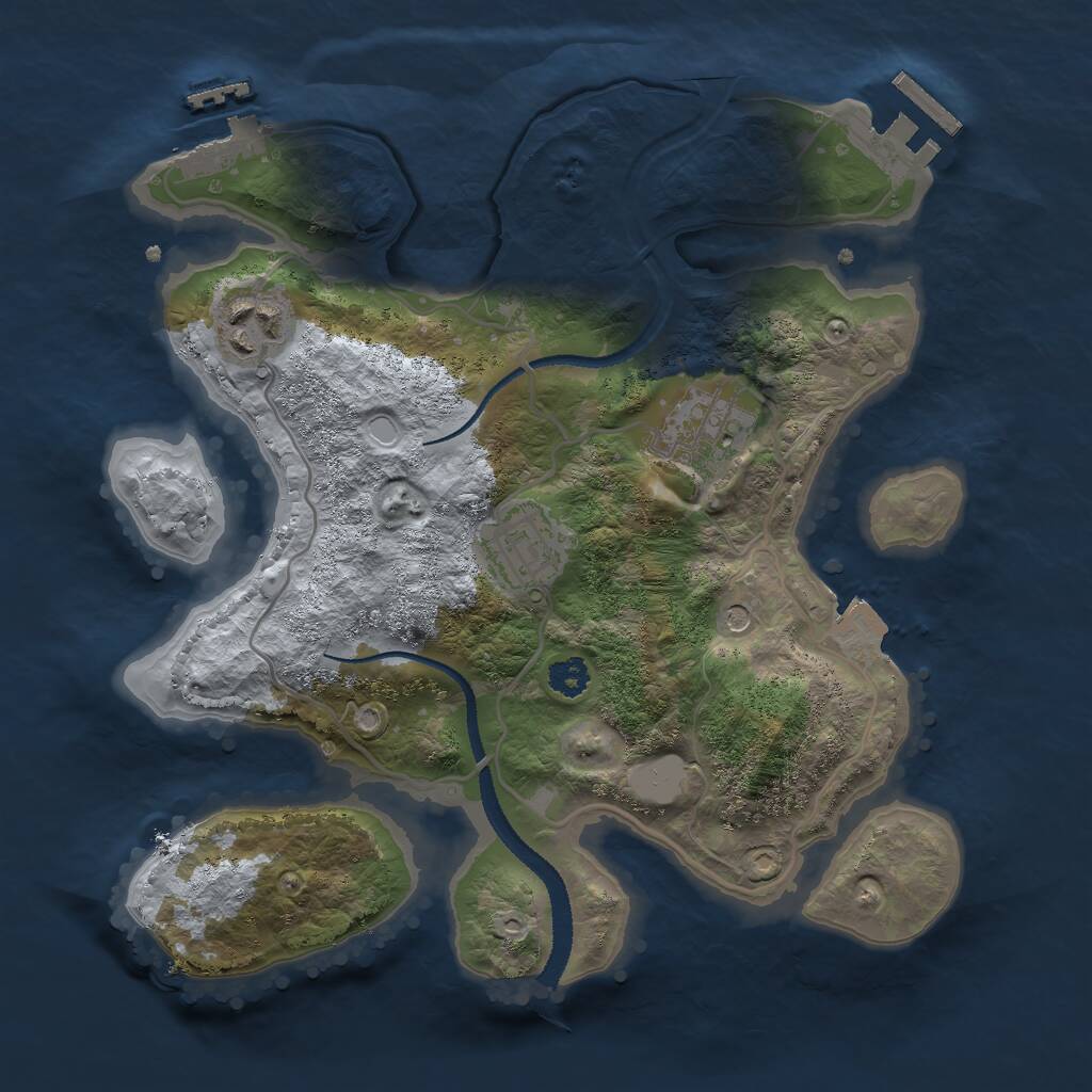 Rust Map: Procedural Map, Size: 2700, Seed: 1788955291, 7 Monuments