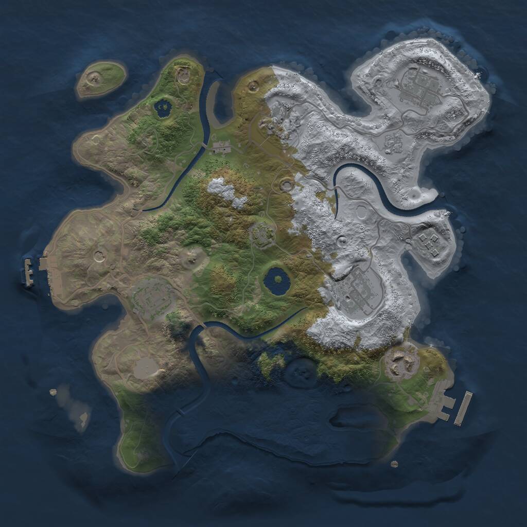 Rust Map: Procedural Map, Size: 3000, Seed: 10564, 12 Monuments