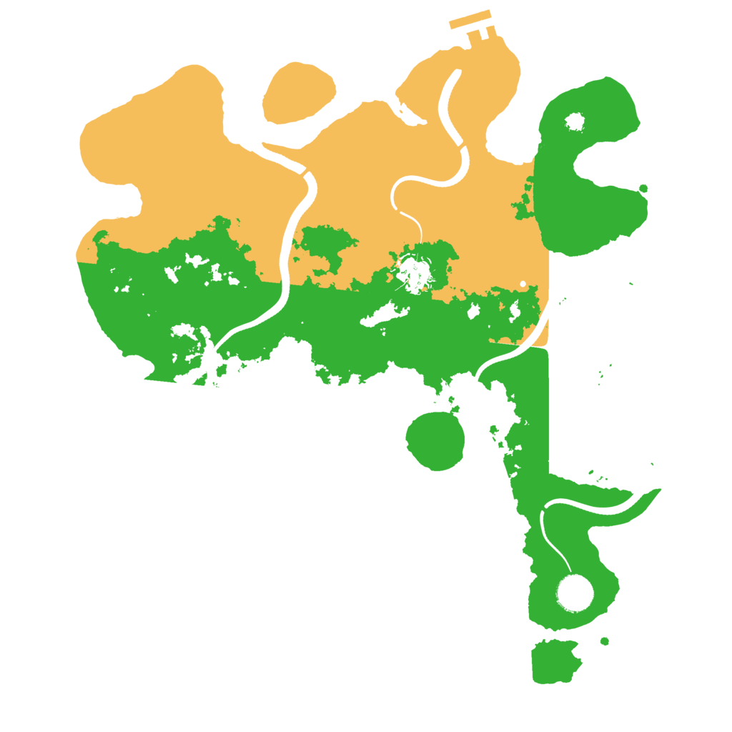 Biome Rust Map: Procedural Map, Size: 3500, Seed: 584459