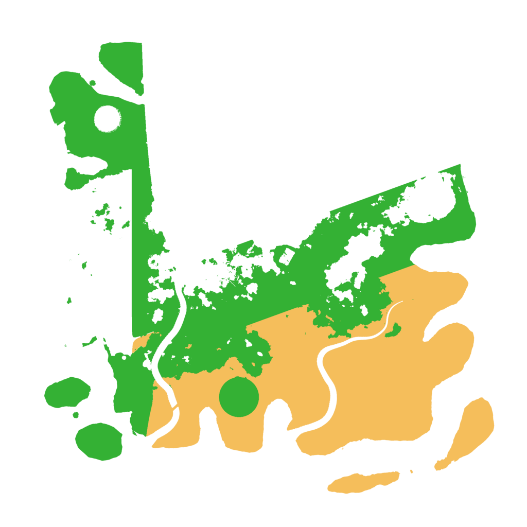 Biome Rust Map: Procedural Map, Size: 3500, Seed: 18964