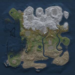Thumbnail Rust Map: Procedural Map, Size: 3500, Seed: 1250572253, 15 Monuments