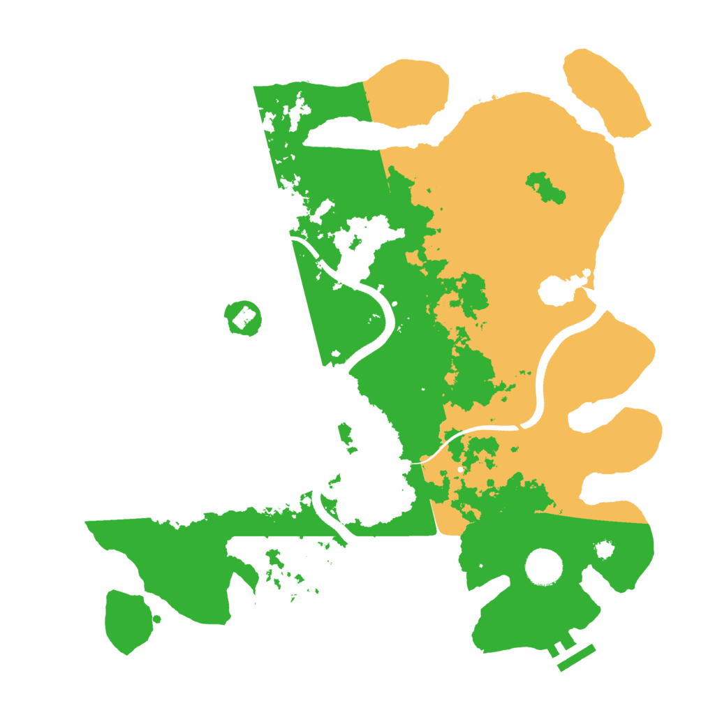 Biome Rust Map: Procedural Map, Size: 3500, Seed: 1255818479