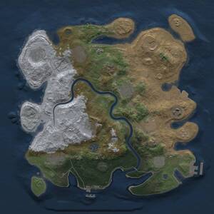 Thumbnail Rust Map: Procedural Map, Size: 3500, Seed: 1255818479, 19 Monuments