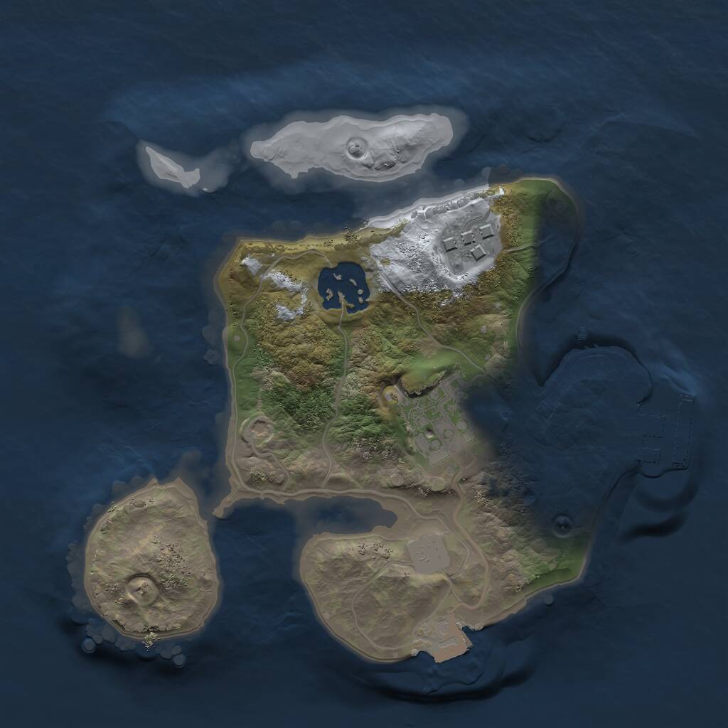 Rust Map: Procedural Map, Size: 2100, Seed: 235342, 5 Monuments