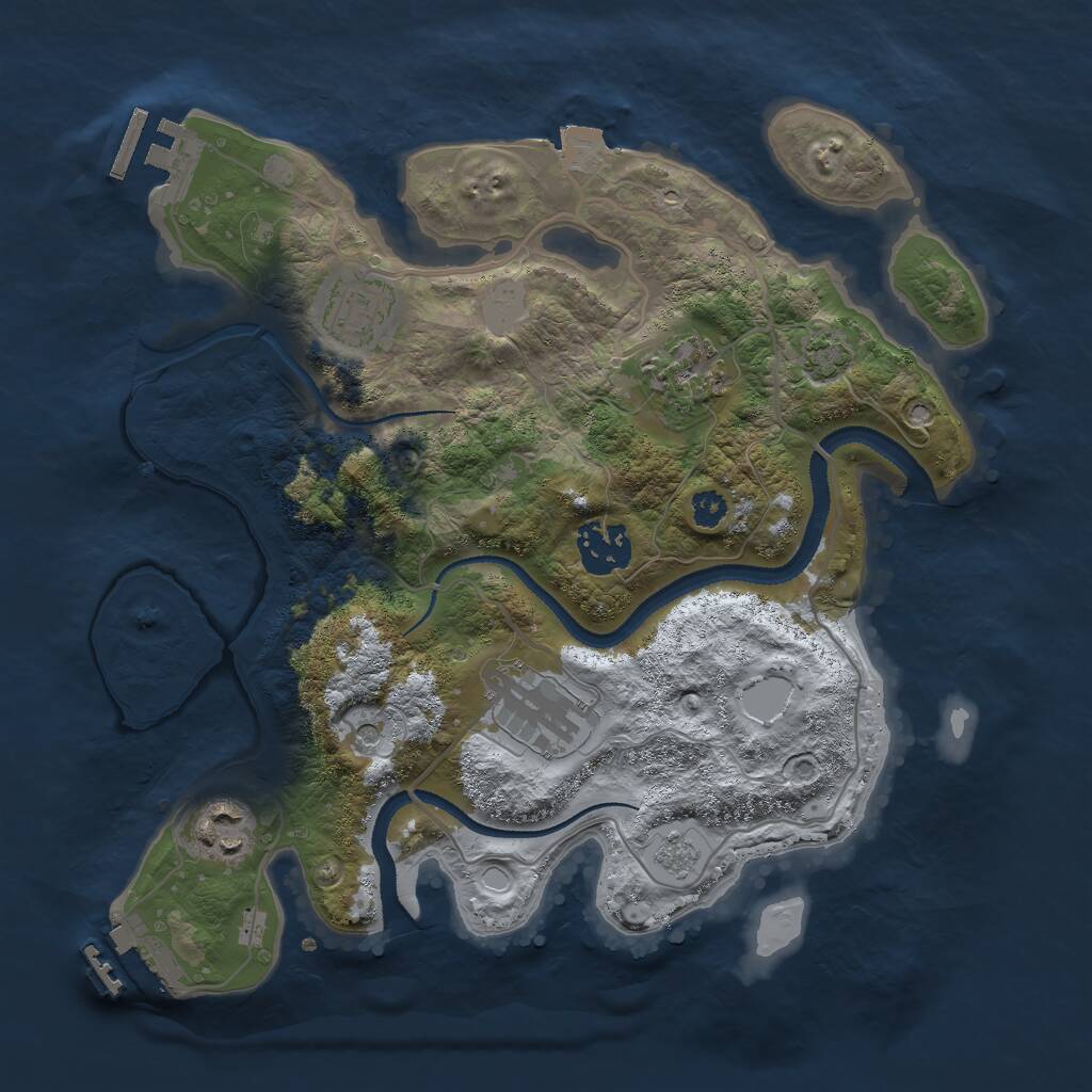 Rust Map: Procedural Map, Size: 3000, Seed: 1795835383, 13 Monuments