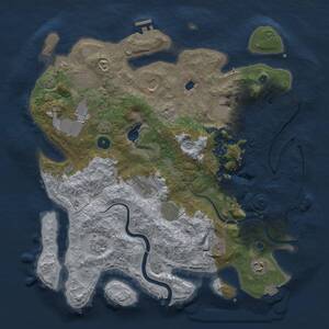 Thumbnail Rust Map: Procedural Map, Size: 4000, Seed: 419009750, 17 Monuments
