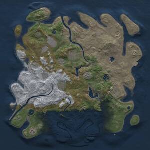 Thumbnail Rust Map: Procedural Map, Size: 4000, Seed: 403252761, 17 Monuments