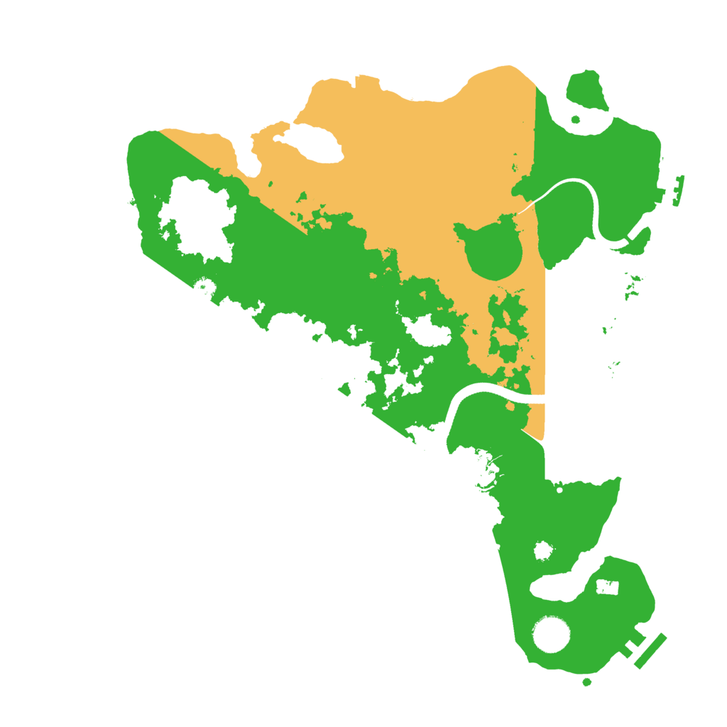 Biome Rust Map: Procedural Map, Size: 3500, Seed: 181877