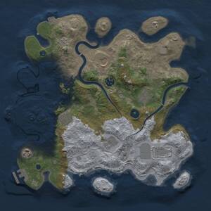 Thumbnail Rust Map: Procedural Map, Size: 3500, Seed: 1594601407, 14 Monuments