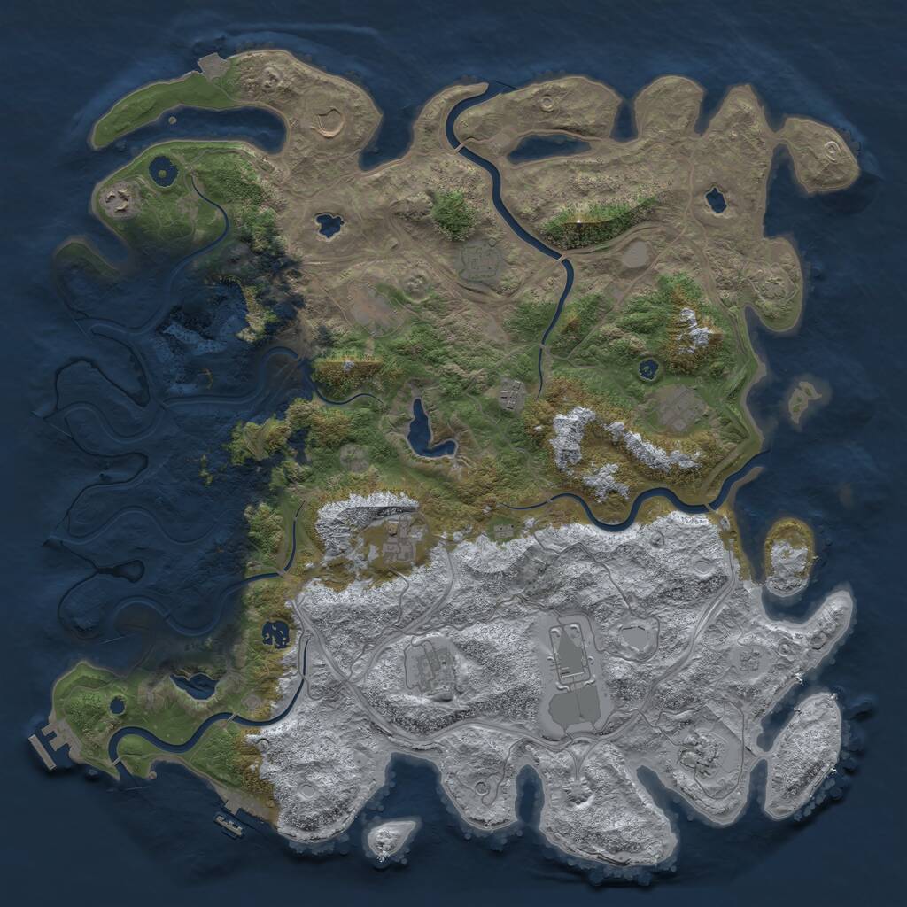 Rust Map: Procedural Map, Size: 4750, Seed: 360402, 17 Monuments