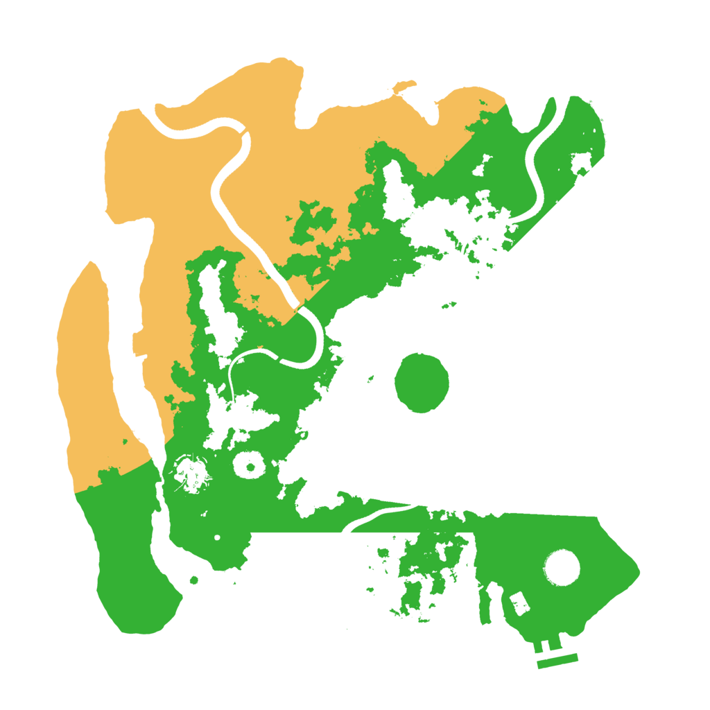 Biome Rust Map: Procedural Map, Size: 3500, Seed: 2055357626