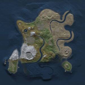 Thumbnail Rust Map: Procedural Map, Size: 2500, Seed: 339198471, 9 Monuments