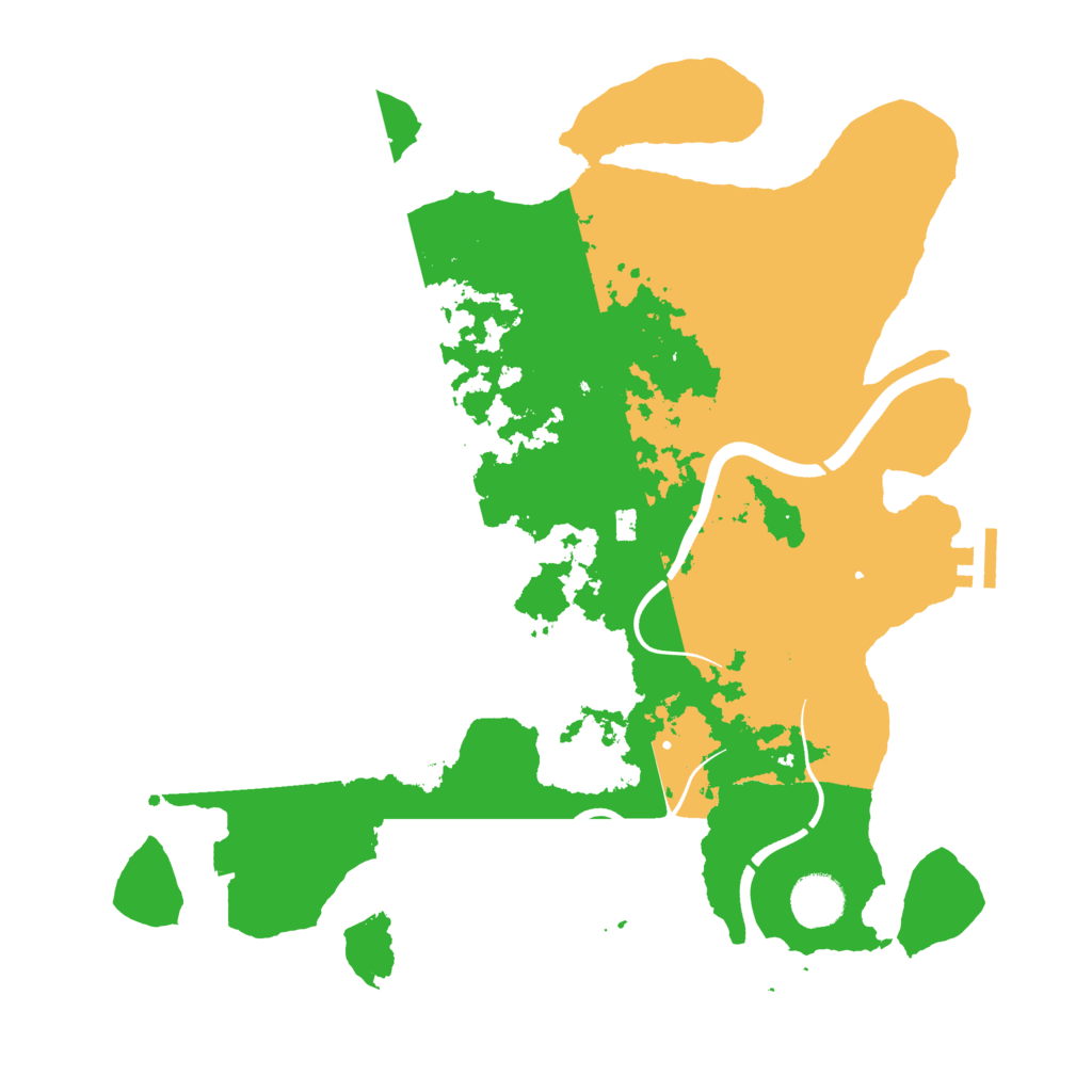 Biome Rust Map: Procedural Map, Size: 3700, Seed: 2018978401
