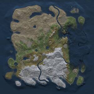 Thumbnail Rust Map: Procedural Map, Size: 4000, Seed: 1854922146, 15 Monuments