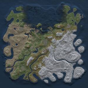 Thumbnail Rust Map: Procedural Map, Size: 4900, Seed: 321921452, 17 Monuments