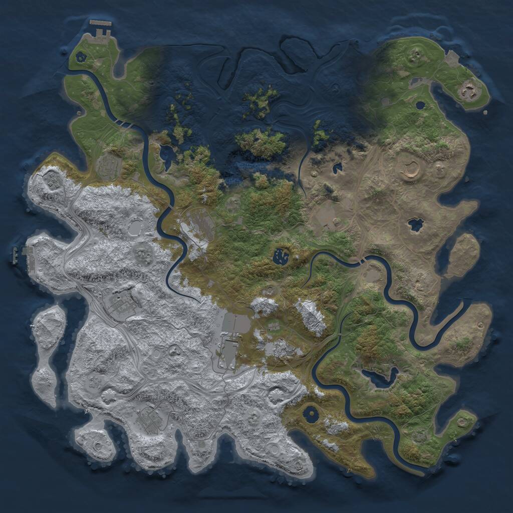 Rust Map: Procedural Map, Size: 4750, Seed: 2062326024, 17 Monuments