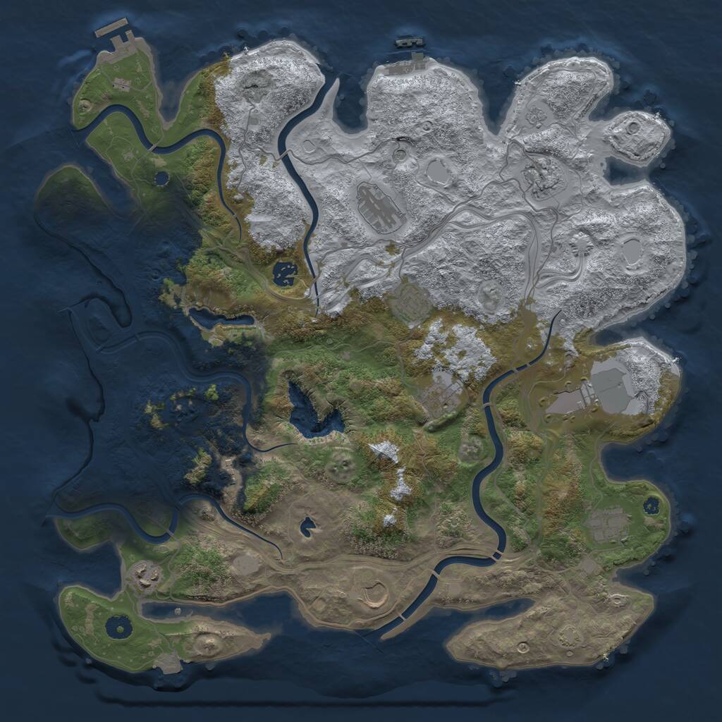 Rust Map: Procedural Map, Size: 4250, Seed: 10092026, 16 Monuments
