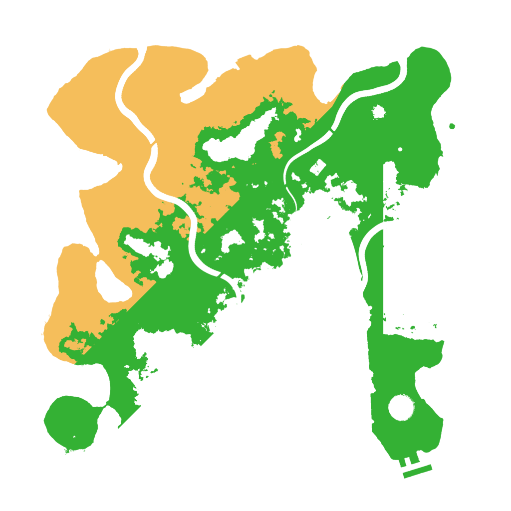 Biome Rust Map: Procedural Map, Size: 3500, Seed: 258336