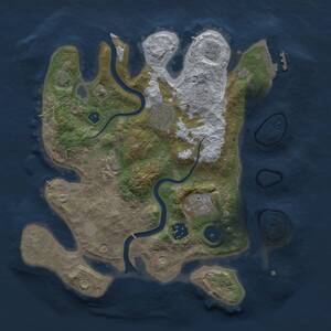 Thumbnail Rust Map: Procedural Map, Size: 3000, Seed: 870293269, 12 Monuments
