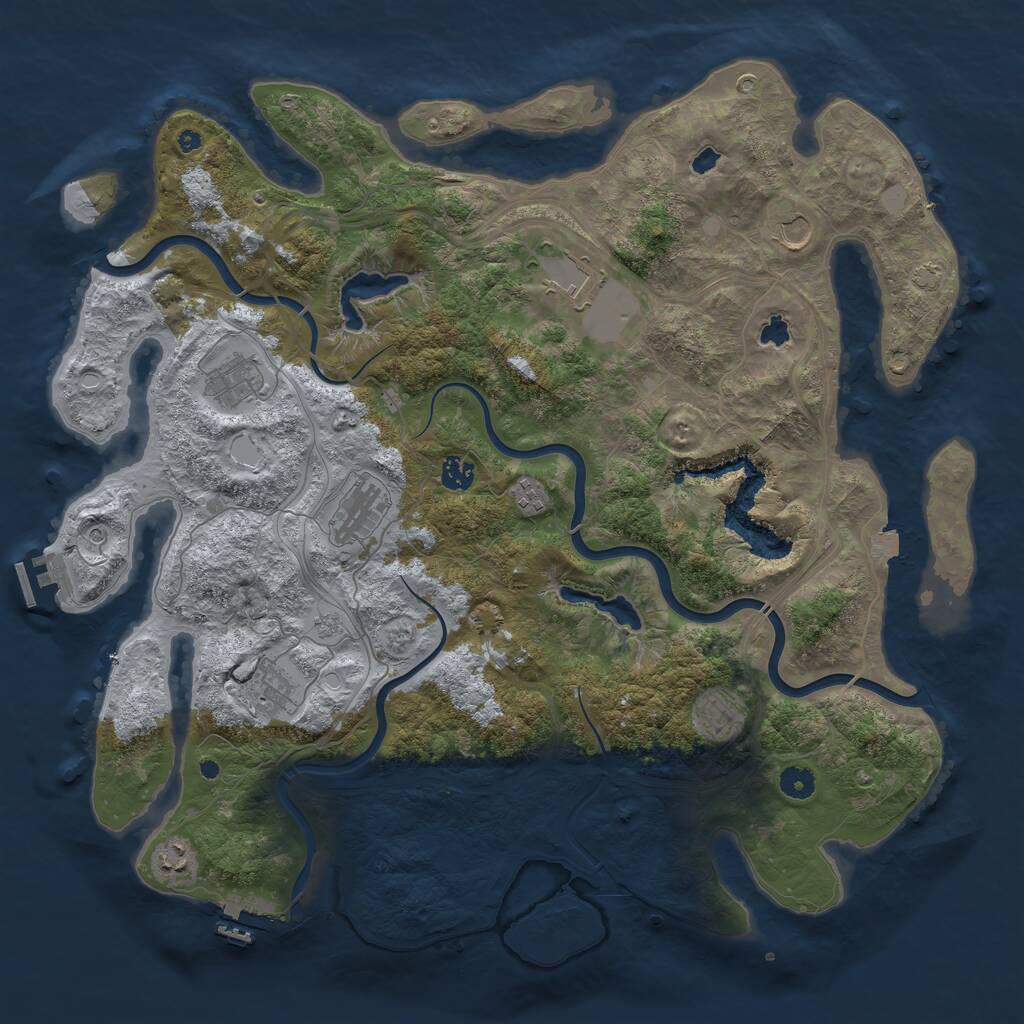 Rust Map: Procedural Map, Size: 4500, Seed: 108189, 15 Monuments