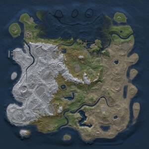 Thumbnail Rust Map: Procedural Map, Size: 4500, Seed: 1574417861, 16 Monuments