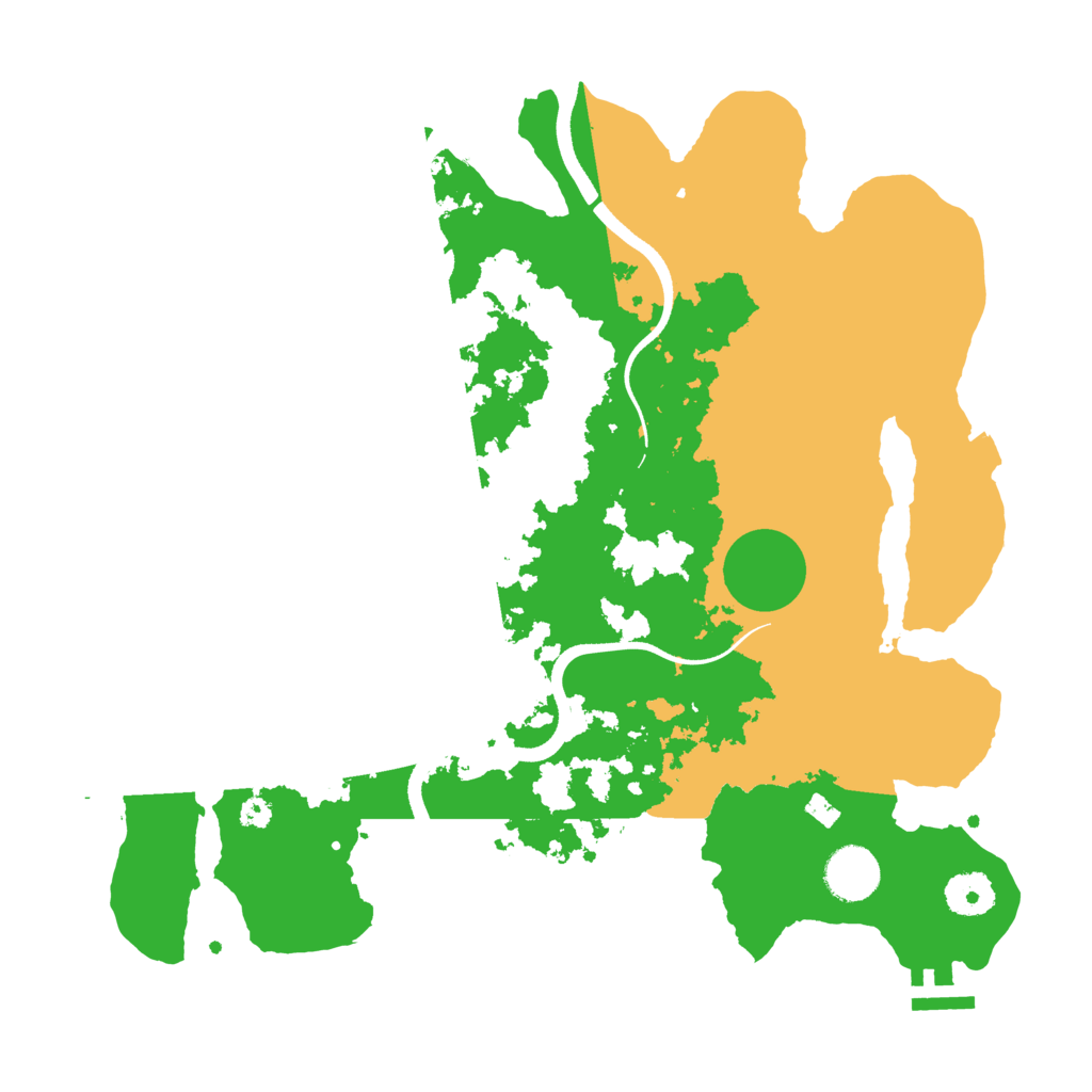 Biome Rust Map: Procedural Map, Size: 3500, Seed: 383153