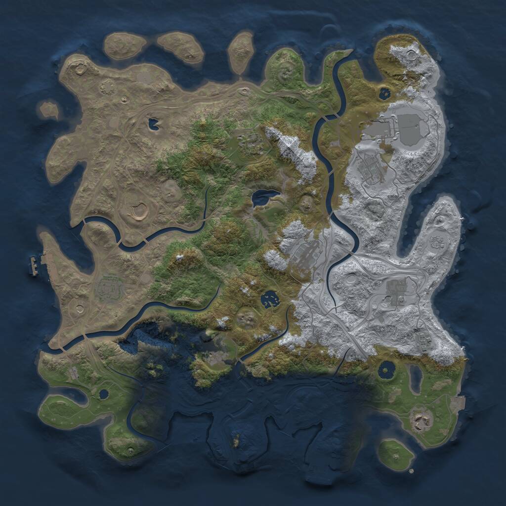 Rust Map: Procedural Map, Size: 4250, Seed: 682479289, 17 Monuments
