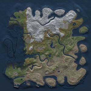 Thumbnail Rust Map: Procedural Map, Size: 4250, Seed: 26107867, 17 Monuments