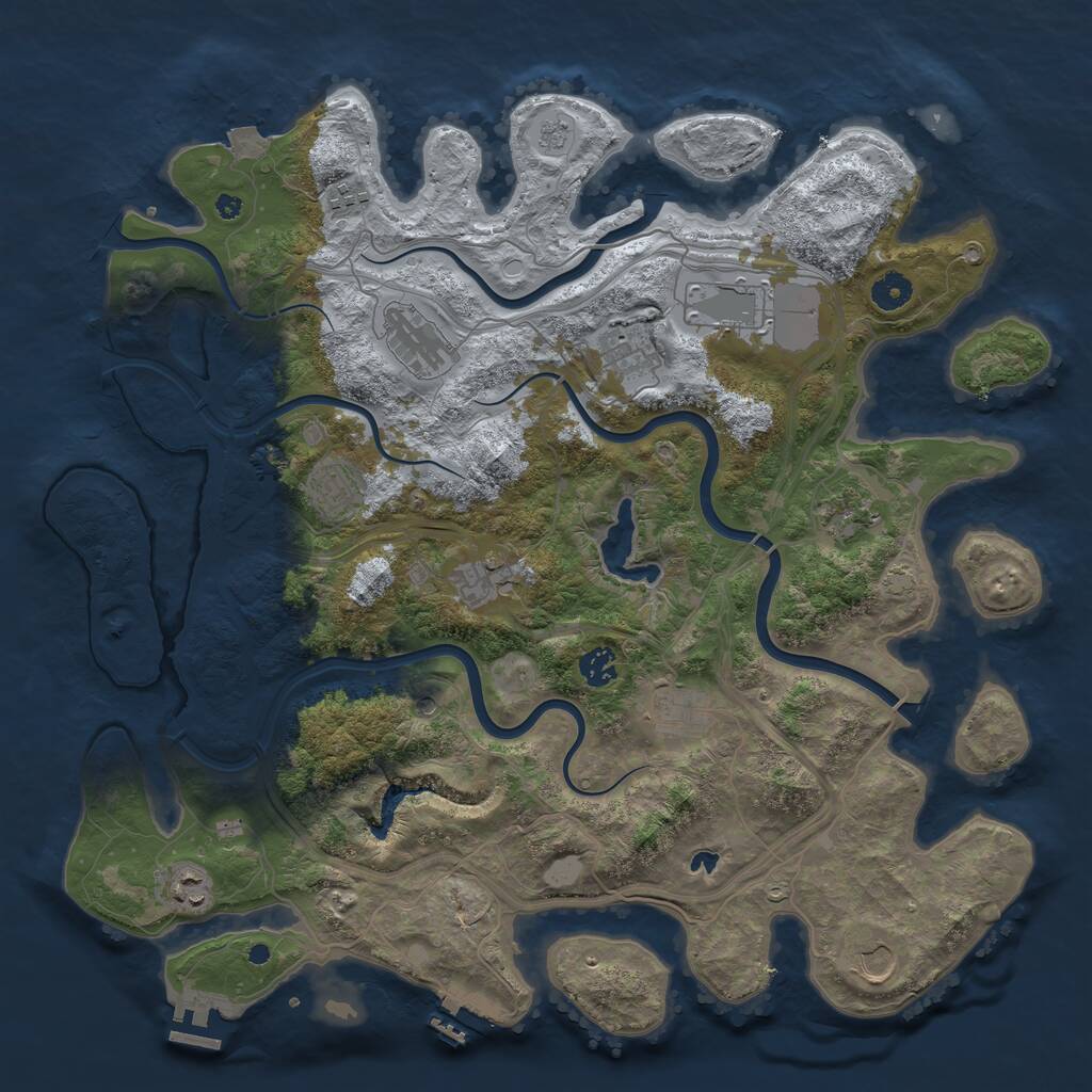 Rust Map: Procedural Map, Size: 4250, Seed: 26107867, 17 Monuments