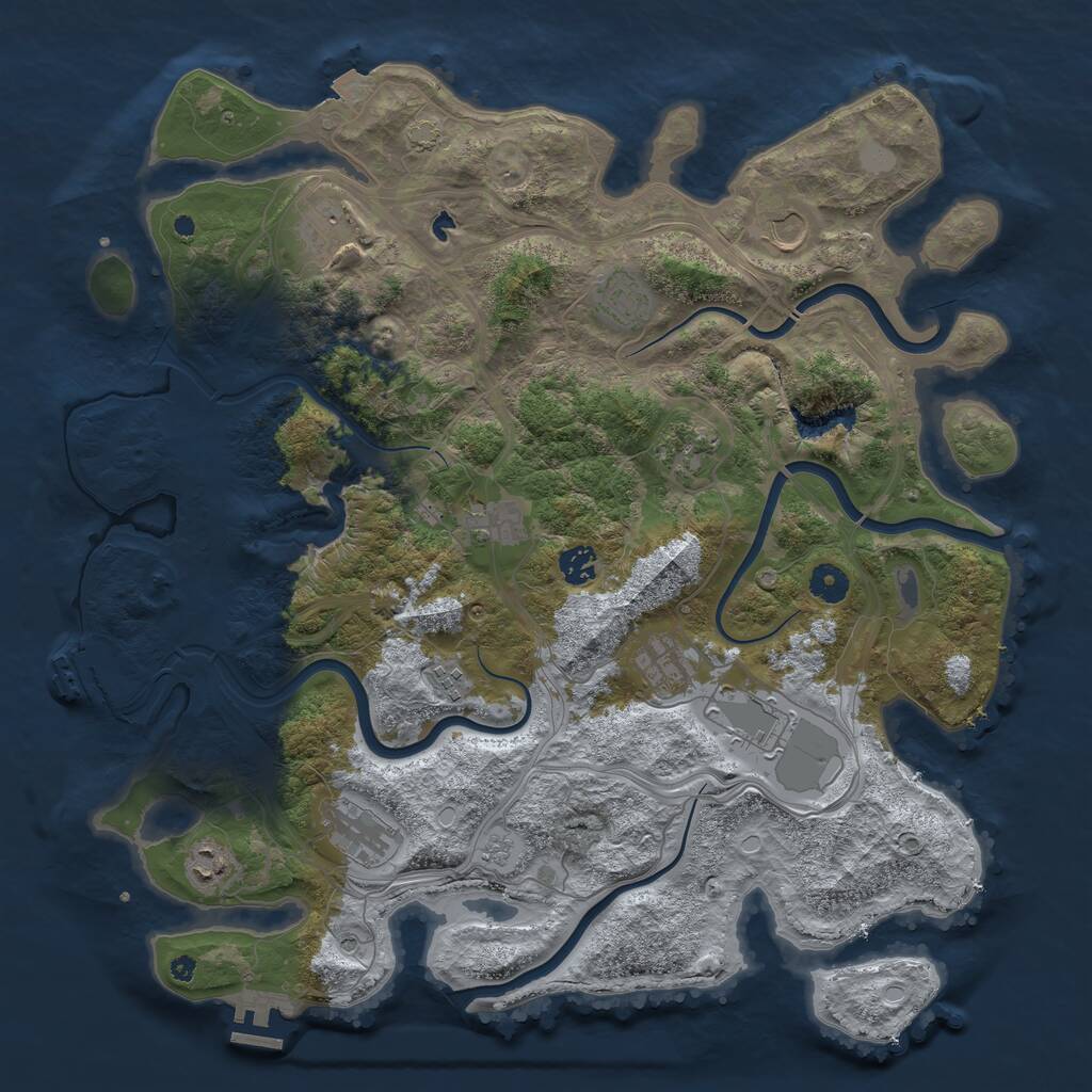 Rust Map: Procedural Map, Size: 4250, Seed: 2001472737, 17 Monuments