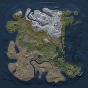 Thumbnail Rust Map: Procedural Map, Size: 3600, Seed: 90356, 16 Monuments