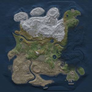 Thumbnail Rust Map: Procedural Map, Size: 3500, Seed: 956787758, 14 Monuments