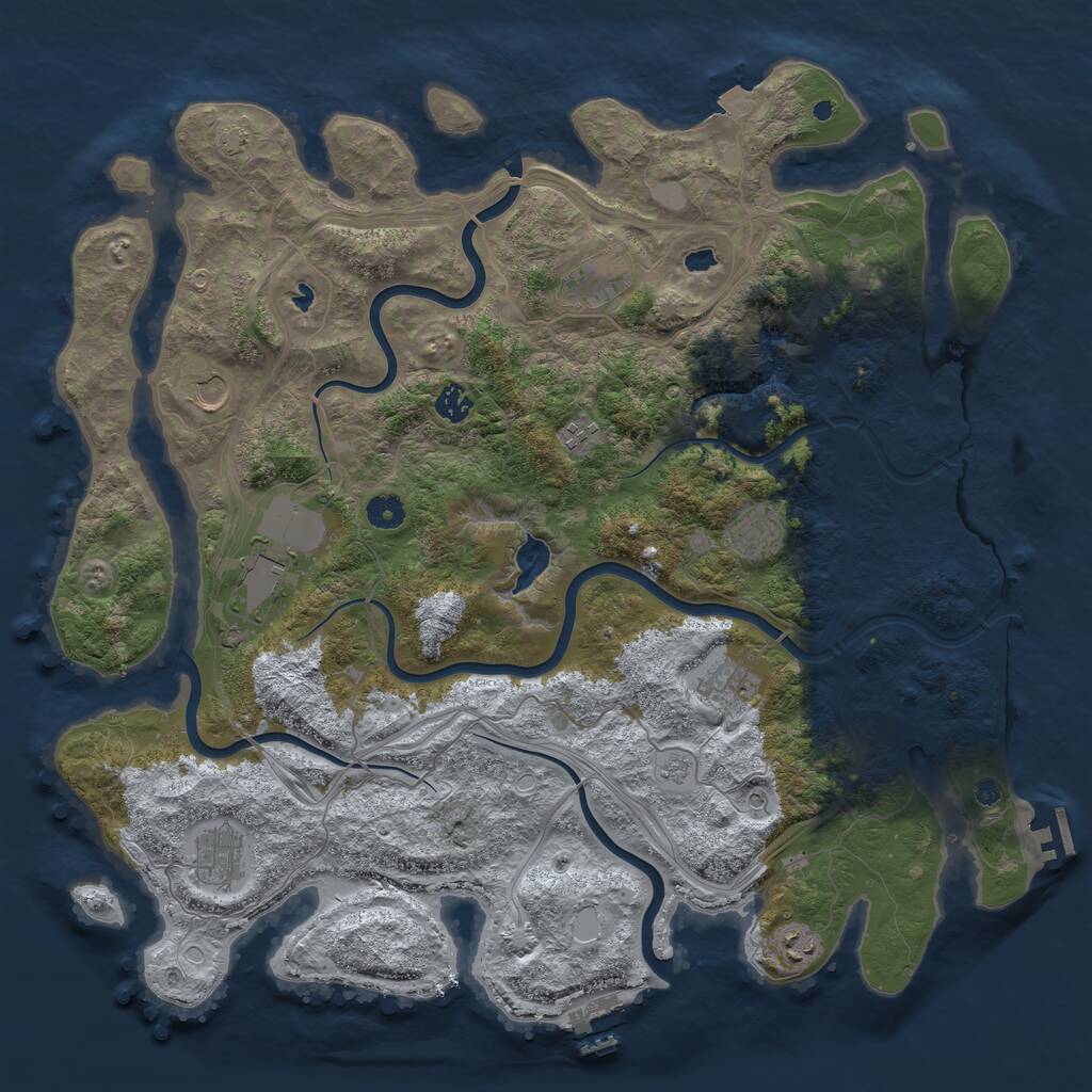 Rust Map: Procedural Map, Size: 4500, Seed: 147850, 15 Monuments