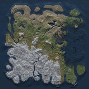 Thumbnail Rust Map: Procedural Map, Size: 4800, Seed: 490385550, 19 Monuments