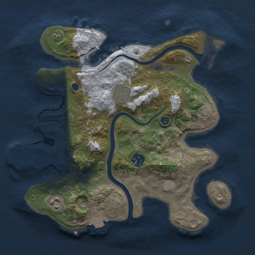 Rust Map: Procedural Map, Size: 3000, Seed: 287055838, 8 Monuments