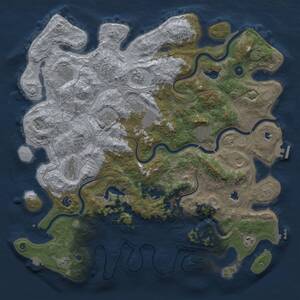 Thumbnail Rust Map: Procedural Map, Size: 4750, Seed: 918697, 17 Monuments