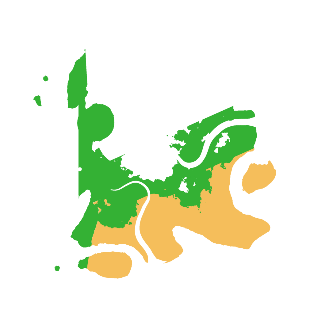 Biome Rust Map: Procedural Map, Size: 2400, Seed: 504330092