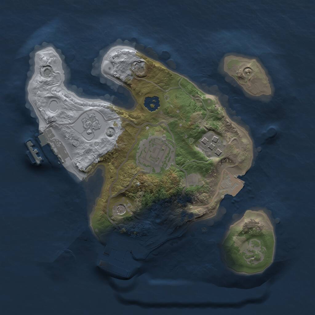 Rust Map: Procedural Map, Size: 2000, Seed: 1860130684, 7 Monuments