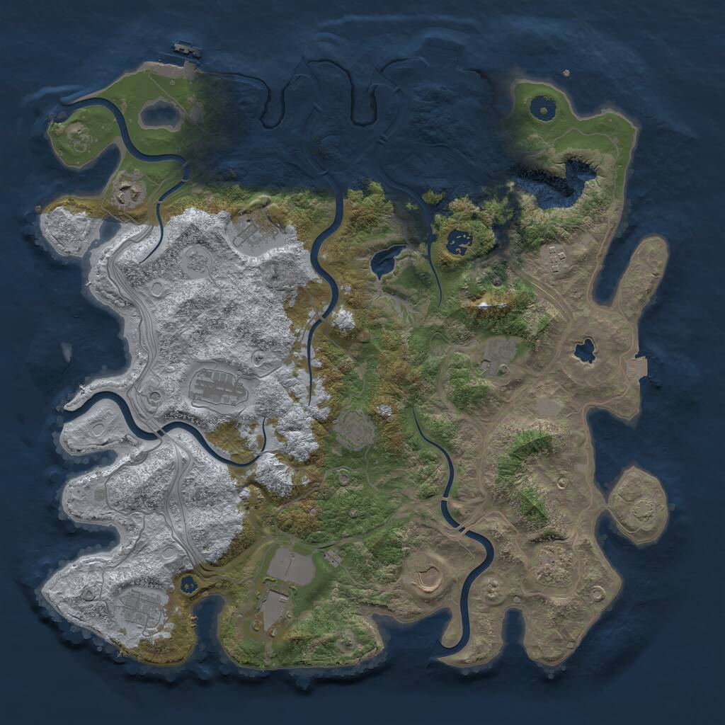 Rust Map: Procedural Map, Size: 4250, Seed: 1746767022, 17 Monuments