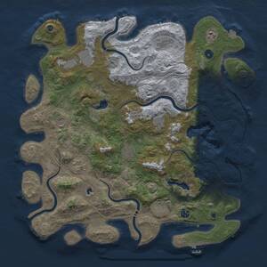 Thumbnail Rust Map: Procedural Map, Size: 4500, Seed: 1222726, 18 Monuments