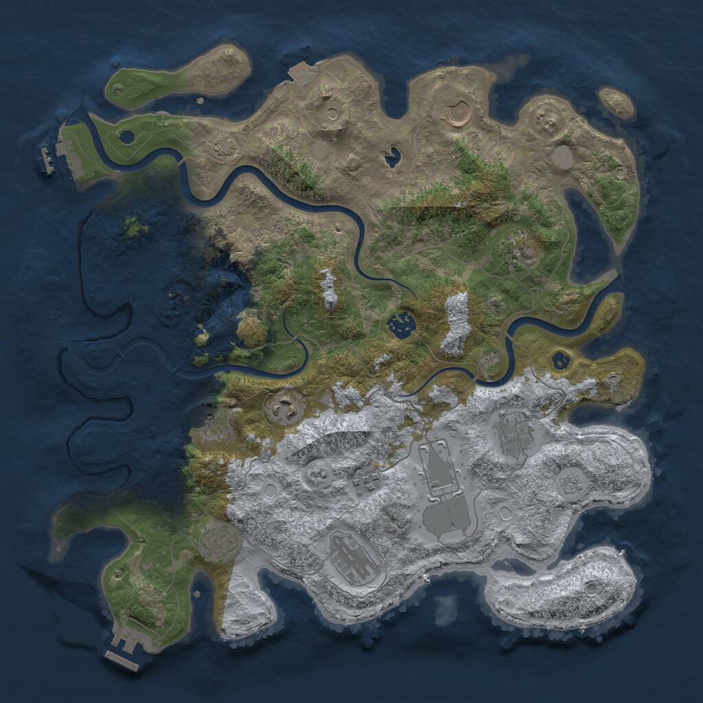 Rust Map: Procedural Map, Size: 4000, Seed: 679726, 16 Monuments