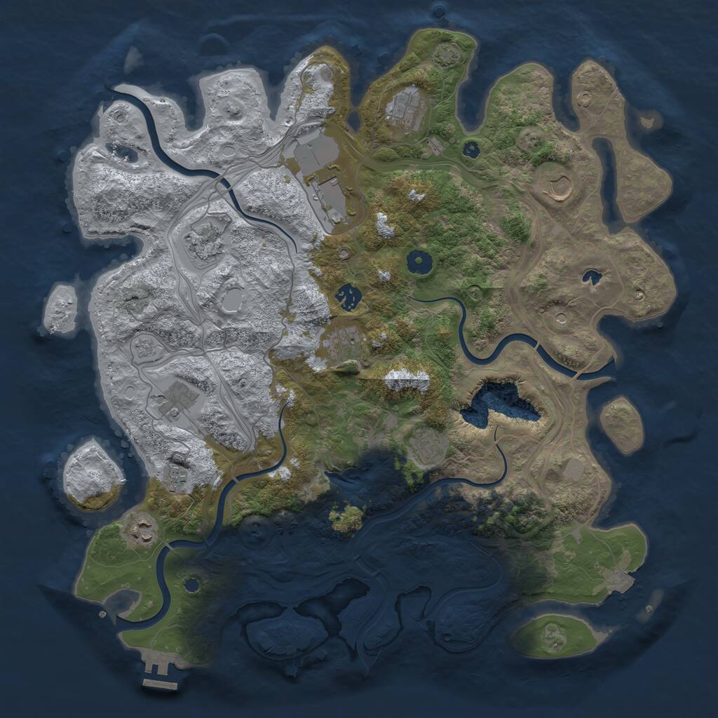Rust Map: Procedural Map, Size: 4250, Seed: 1624982556, 15 Monuments