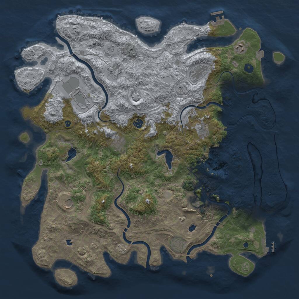 Rust Map: Procedural Map, Size: 4750, Seed: 379352, 17 Monuments