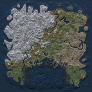 Thumbnail Rust Map: Procedural Map, Size: 6000, Seed: 589639460, 17 Monuments