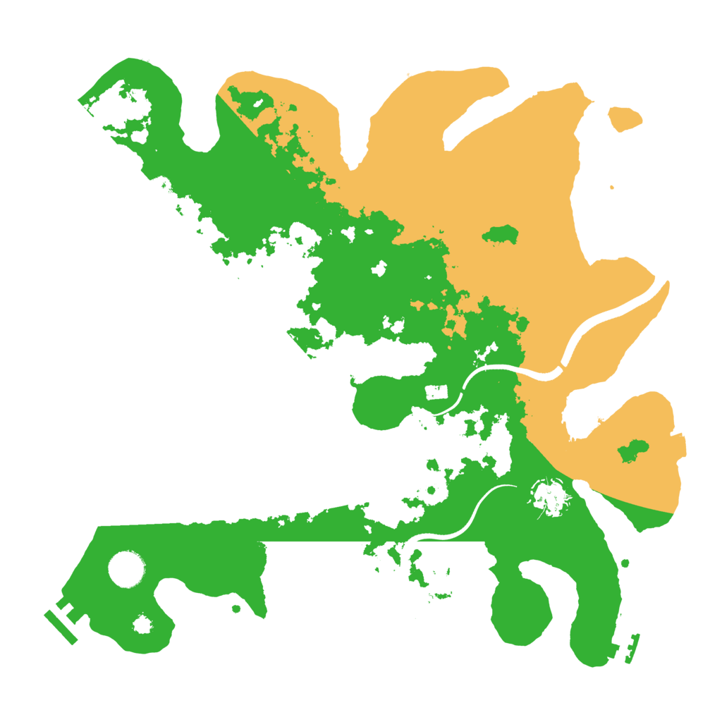 Biome Rust Map: Procedural Map, Size: 3500, Seed: 575351